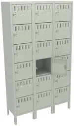 Eighteen Large Box Lockers with Legs