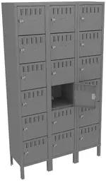 Eighteen Large Box Lockers with Legs