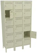 Eighteen Large Box Lockers with Legs