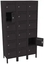 Eighteen Large Box Lockers with Legs