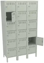 Eighteen Large Box Lockers with Legs