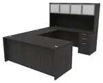 U-Shaped Desk with Hutch