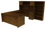 U-Shaped Desk with Hutch