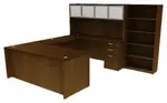 U-Shaped Desk with Hutch