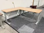 Height-Adjustable L-Shaped Desk