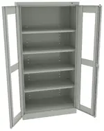 Storage Cabinet with See Through Doors