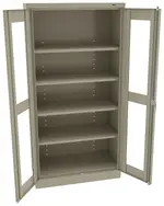 Storage Cabinet with See Through Doors