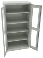 Storage Cabinet with See Through Doors