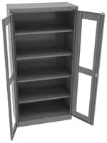 Storage Cabinet with See Through Doors