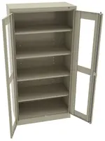 Storage Cabinet with See Through Doors