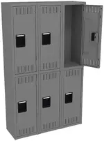 Three Double-Tier Lockers