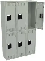 Three Double-Tier Lockers