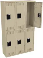 Three Double-Tier Lockers