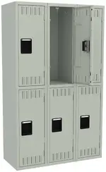 Three Double-Tier Lockers