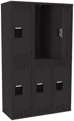 Three Double-Tier Lockers