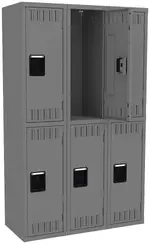 Three Double-Tier Lockers