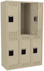 Three Double-Tier Lockers