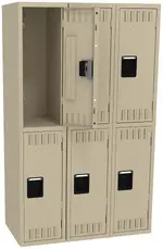 Three Double-Tier Lockers