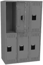 Three Double-Tier Lockers