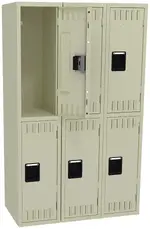 Three Double-Tier Lockers