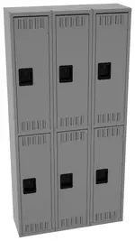 Three Double-Tier Lockers