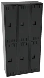 Three Double-Tier Lockers