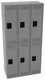 Three Double-Tier Lockers