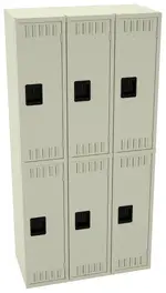 Three Double-Tier Lockers