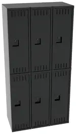 Three Double-Tier Lockers
