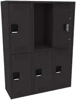 Three Double-Tier Lockers