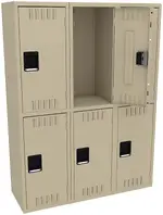 Three Double-Tier Lockers