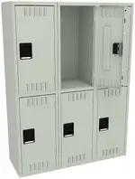 Three Double-Tier Lockers