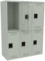 Three Double-Tier Lockers