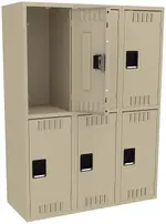 Three Double-Tier Lockers