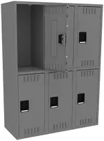 Three Double-Tier Lockers