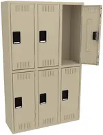 Three Double-Tier Lockers
