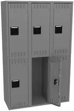 Three Double-Tier Lockers