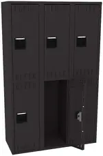 Three Double-Tier Lockers