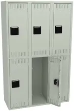 Three Double-Tier Lockers