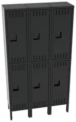 Three Double-Tier Lockers with Legs