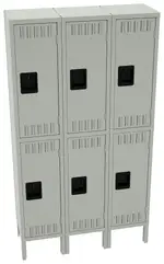 Three Double-Tier Lockers with Legs