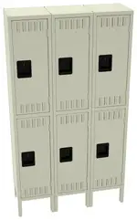 Three Double-Tier Lockers with Legs