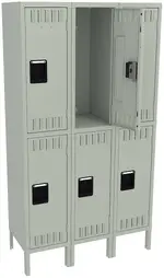 Three Double-Tier Lockers with Legs