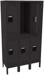 Three Double-Tier Lockers with Legs