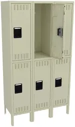 Three Double-Tier Lockers with Legs