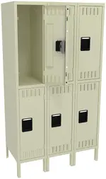 Three Double-Tier Lockers with Legs
