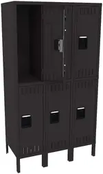 Three Double-Tier Lockers with Legs