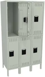 Three Double-Tier Lockers with Legs
