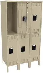 Three Double-Tier Lockers with Legs