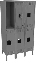 Three Double-Tier Lockers with Legs
